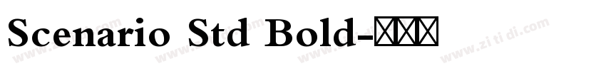 Scenario Std Bold字体转换